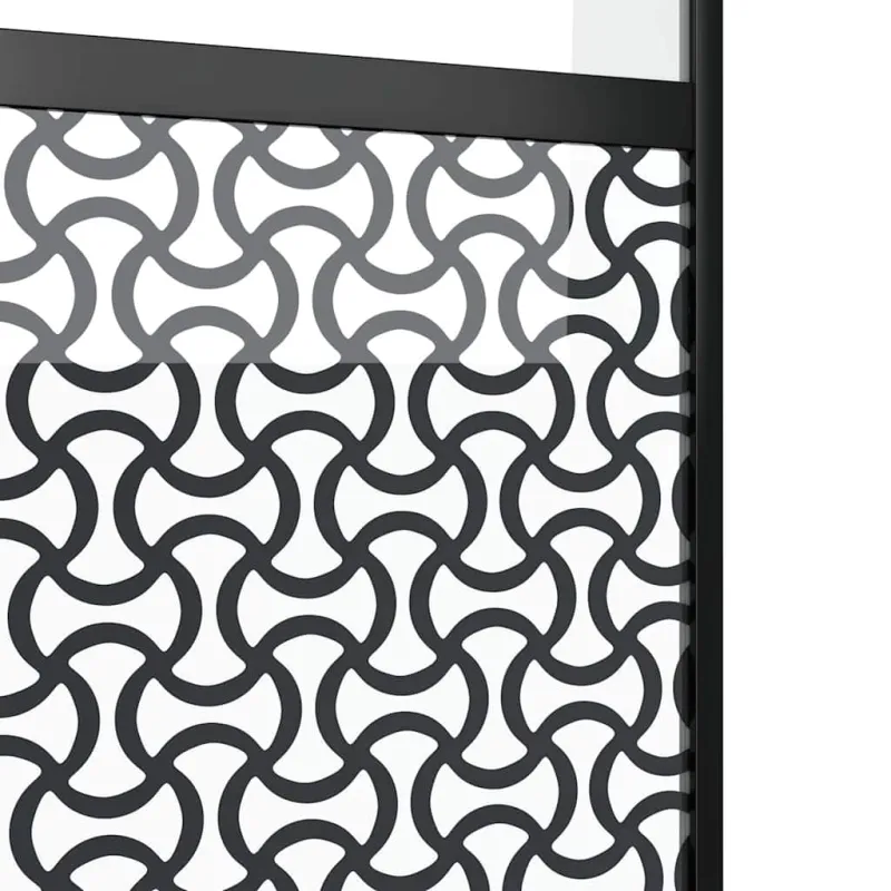 Stiklinės durys „Fretwork“ Juoda 102,5 x 2 x 205 cm Aliuminis