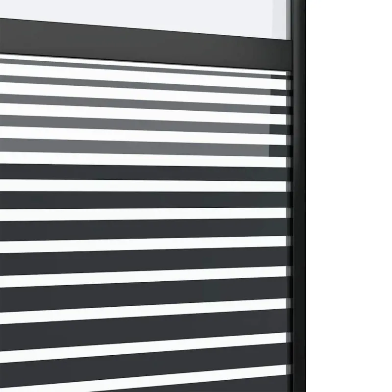 Stiklinės durys Dryžuotas Juoda 76 x 2 x 205 cm Aliuminis