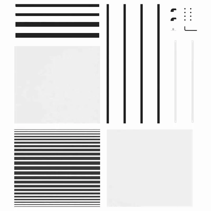 Stiklinės durys Dryžuotas Juoda 76 x 2 x 205 cm Aliuminis
