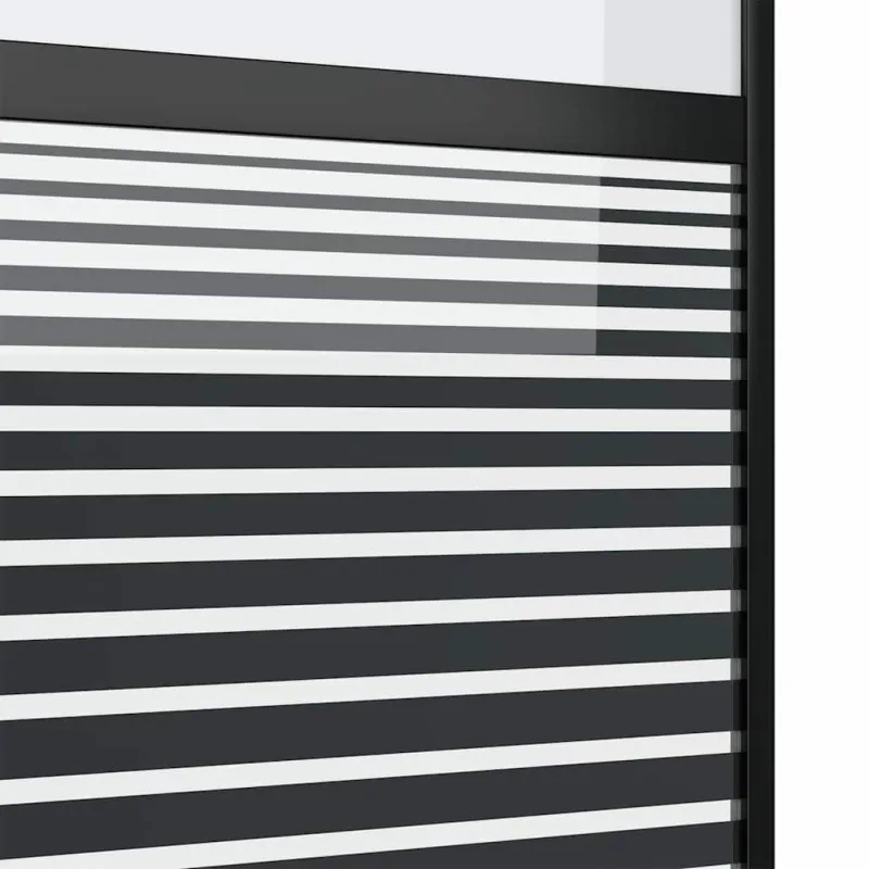 Stiklinės durys Dryžuotas Juoda 90 x 2 x 205 cm Aliuminis