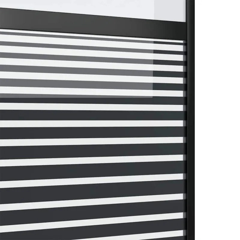 Stiklinės durys Dryžuotas Juoda 102,5 x 2 x 205 cm Aliuminis