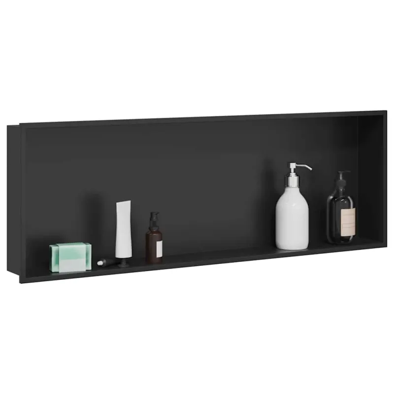 Dušo niša Juoda 90 x 30 x 9,5 cm Nerūdijantis Plienas