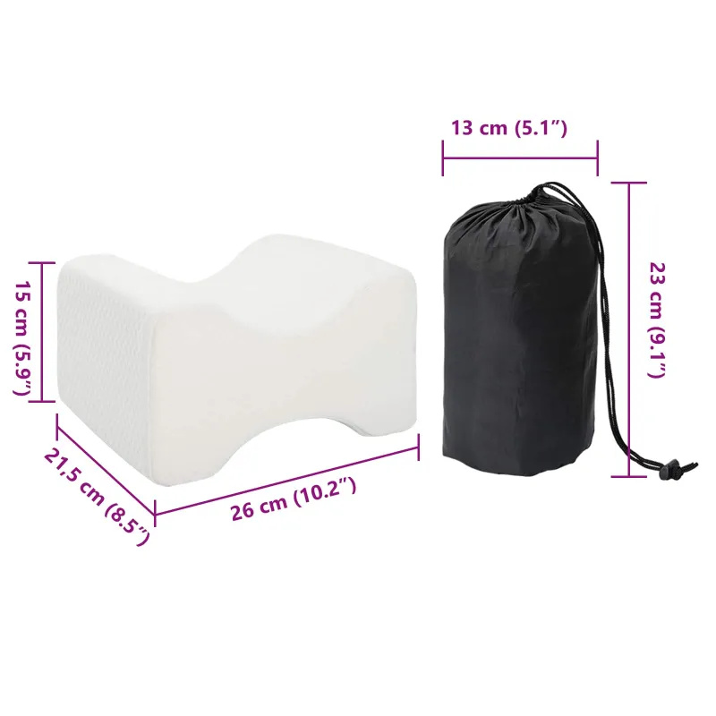 Knee Pillow Baltas Atminties putplastis ir poliesteris