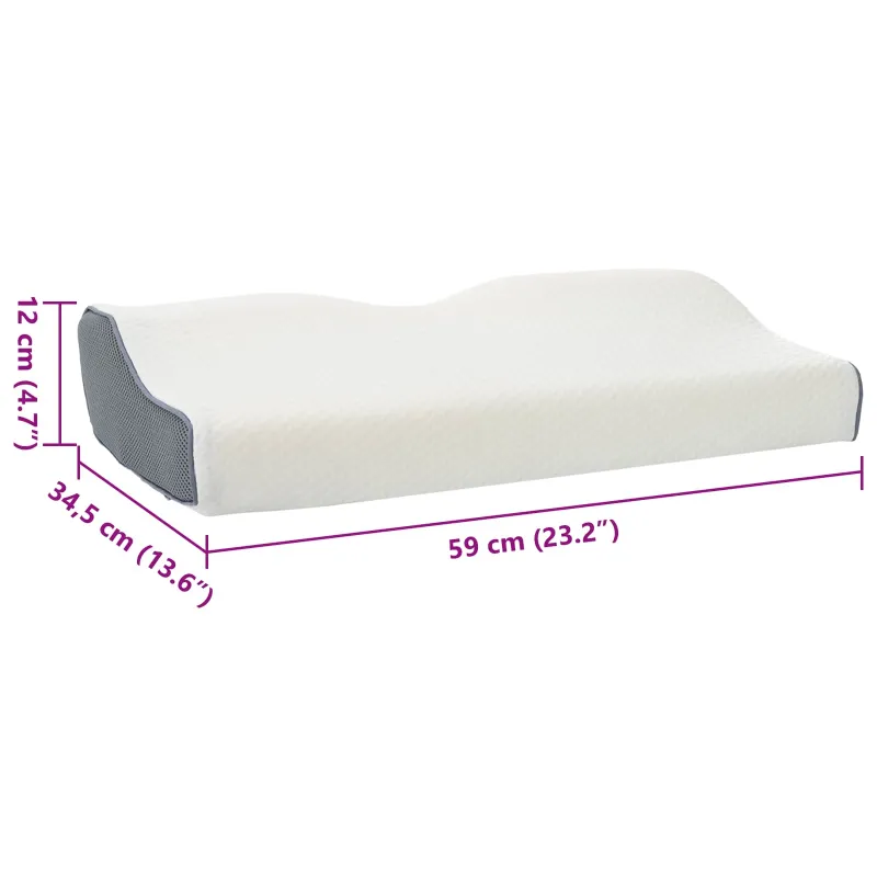 Kaklo pagalvė Baltas Atminties putos 59 x 34,5 x 12 cm