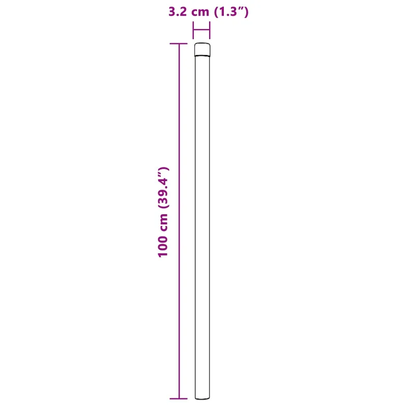 Tvorelės stulpas 12 pcs Žalia 100 cm