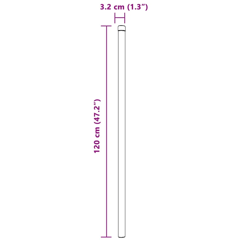 Tvorelės stulpas 2 pcs Žalia 120 cm