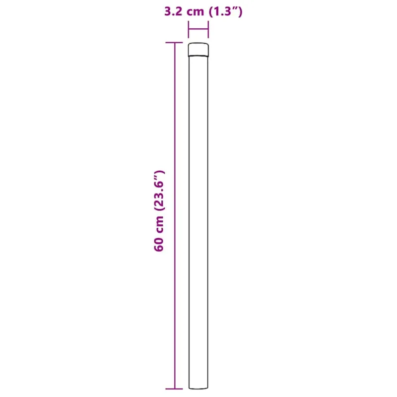 Tvorelės stulpas 12 pcs Sidabro 60 cm