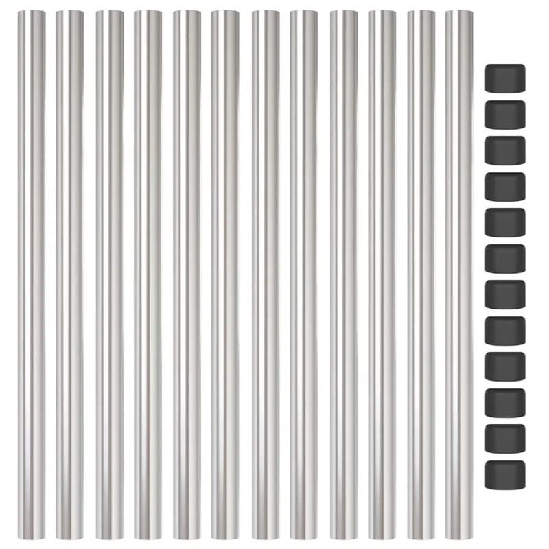 Tvorelės stulpas 12 pcs Sidabro 90 cm