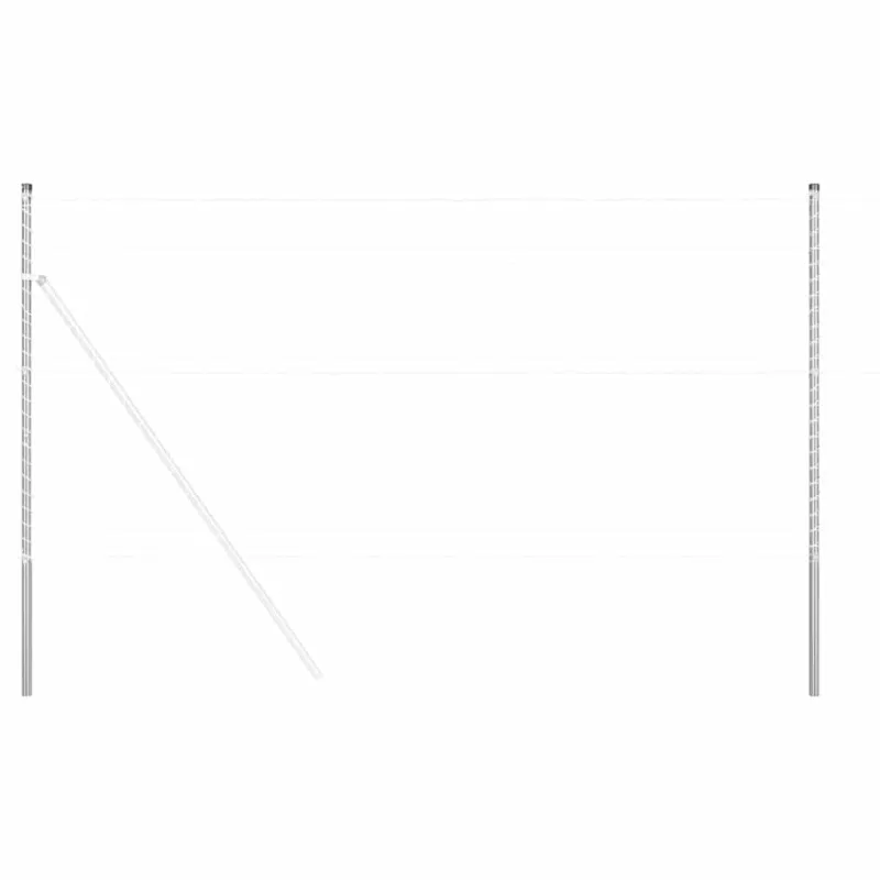 Tvorelės stulpas 2 pcs Sidabro