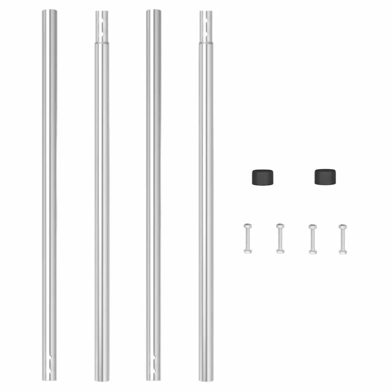Tvorelės stulpas 2 pcs Sidabro