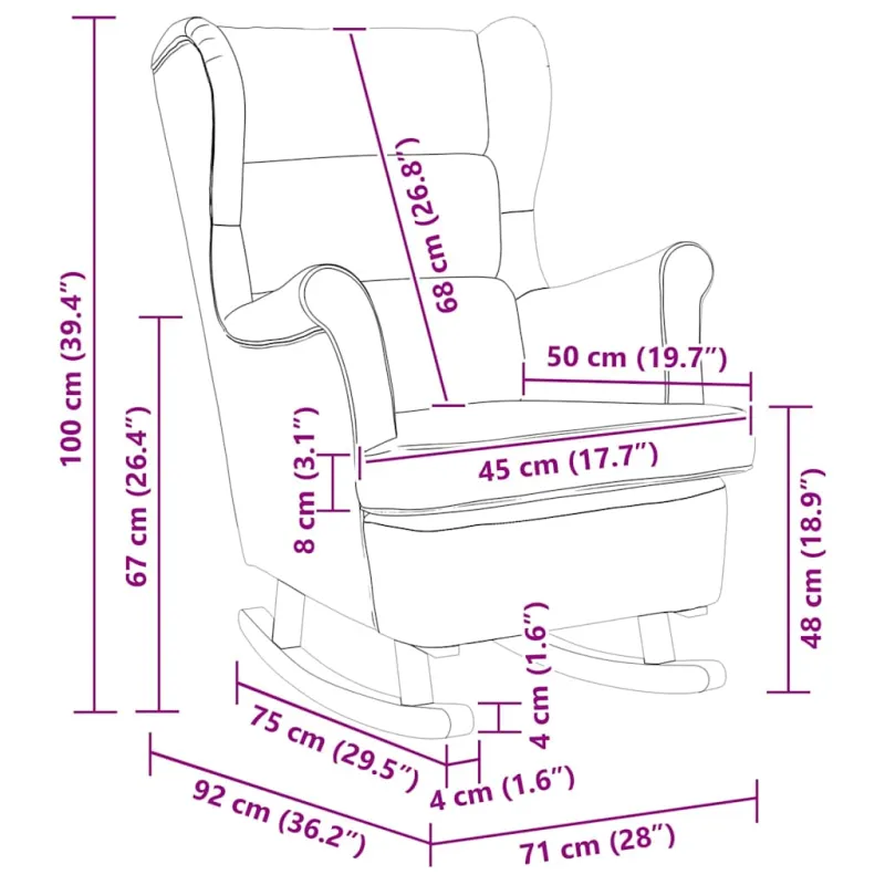 Supamasis krėslas su pagalve Juoda 92 x 71 x 100 cm fanera