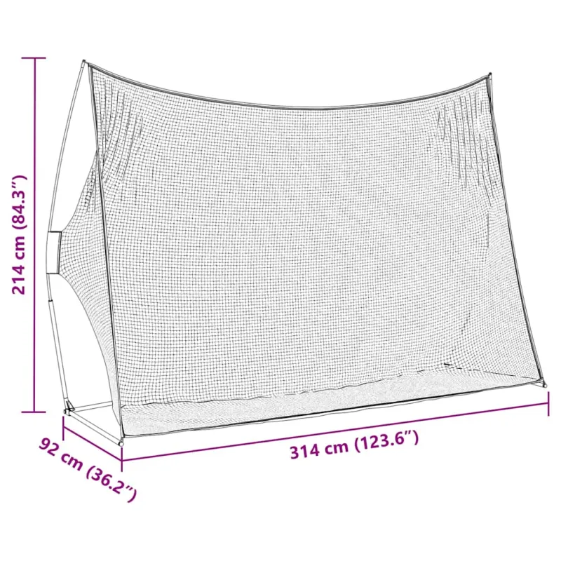 Golfas mokymo priemonė Juoda 314 x 92 x 214 cm Poliesteris