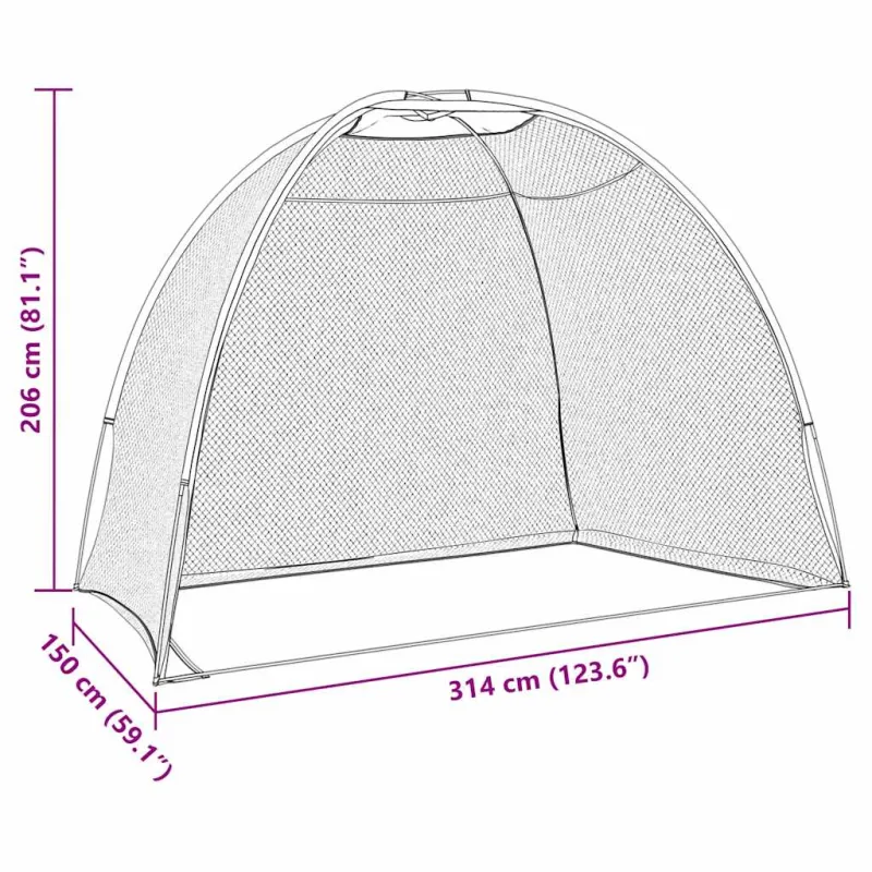 Golfas mokymo priemonė Juoda 314 x 150 x 206 cm Poliesteris
