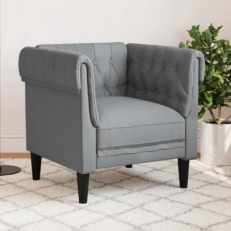 Sofa Šviesiai pilka 78,5 x 74,5 x 74,5 cm Poliesteris