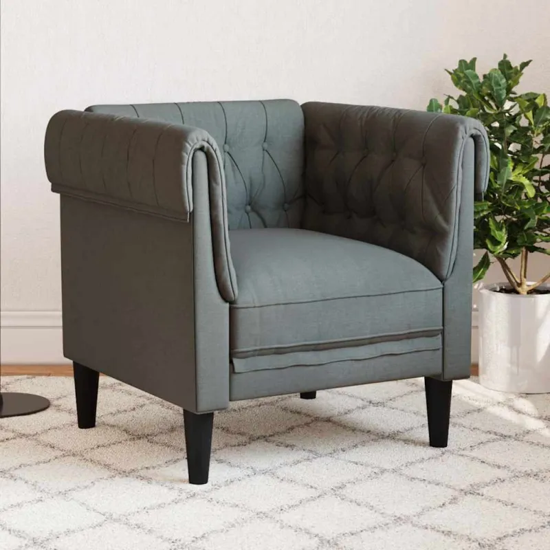 Sofa Tamsiai pilka 78,5 x 74,5 x 74,5 cm Poliesteris