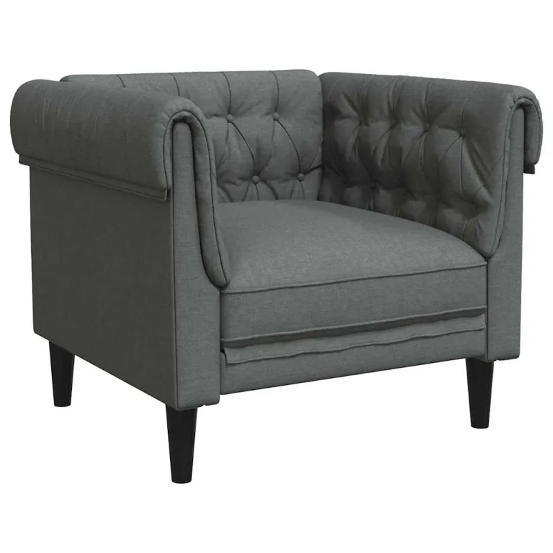 Sofa Tamsiai pilka 78,5 x 74,5 x 74,5 cm Poliesteris