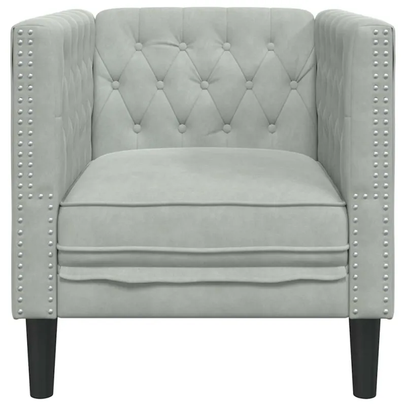 Sofa Šviesiai pilka 74,5 x 71 x 70,5 cm Aksomas