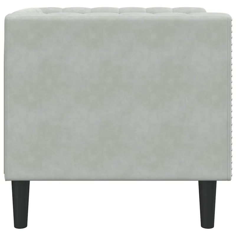 Sofa Šviesiai pilka 74,5 x 71 x 70,5 cm Aksomas