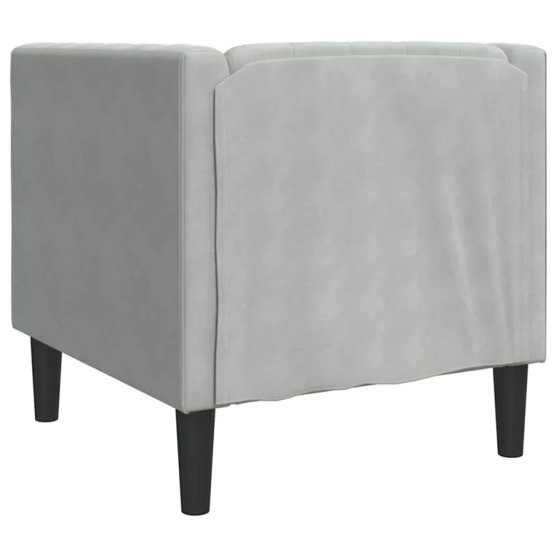 Sofa Šviesiai pilka 74,5 x 71 x 70,5 cm Aksomas