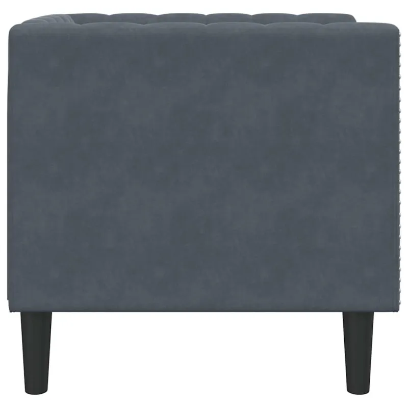 Sofa Tamsiai pilka 74,5 x 71 x 70,5 cm Aksomas