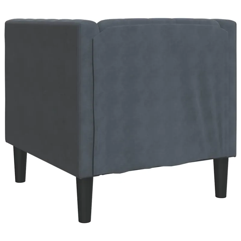 Sofa Tamsiai pilka 74,5 x 71 x 70,5 cm Aksomas