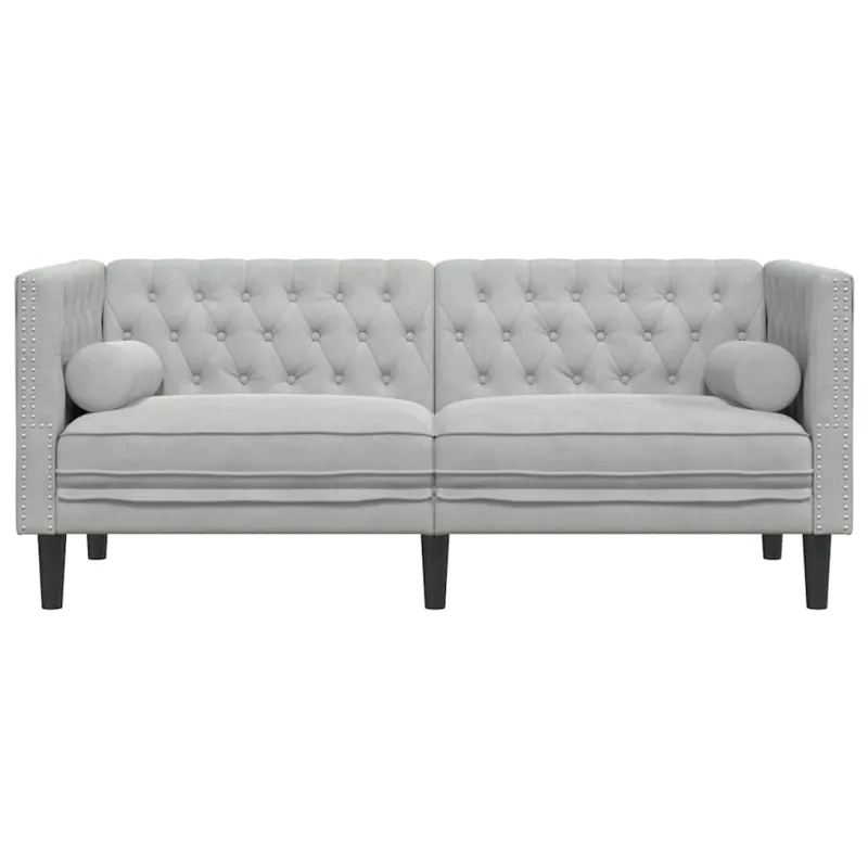 Sofa Šviesiai pilka 174 x 74,5 x 70,5 cm Aksomas