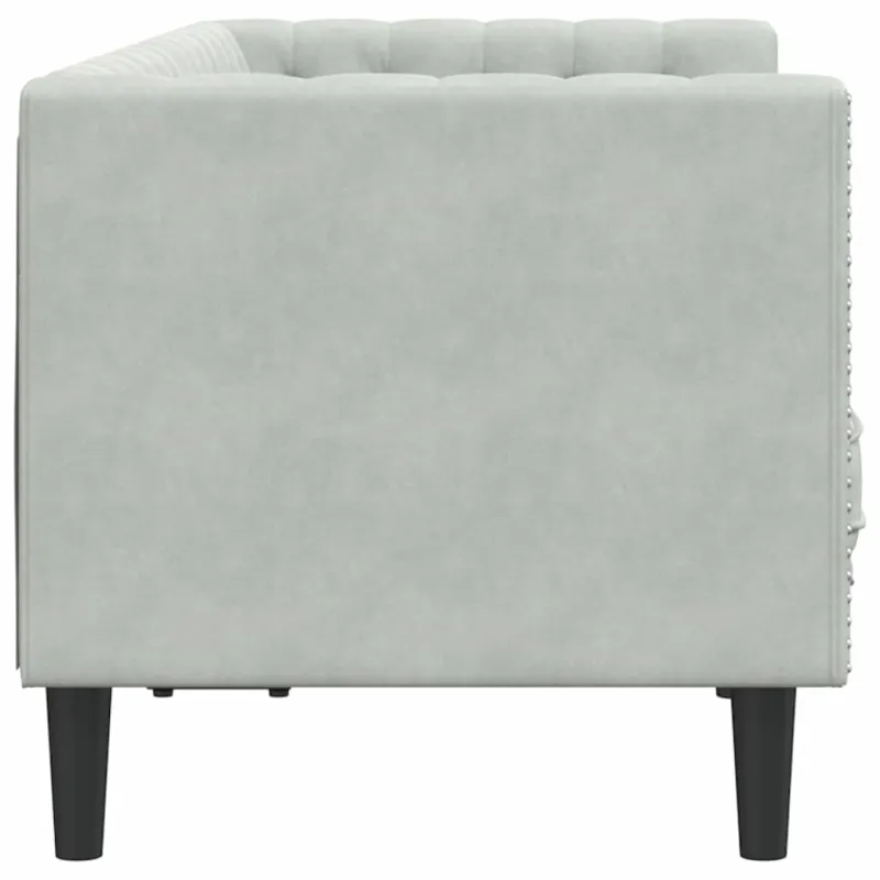 Sofa Šviesiai pilka 174 x 74,5 x 70,5 cm Aksomas