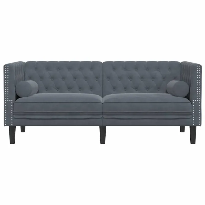 Sofa Tamsiai pilka 174 x 74,5 x 70,5 cm Aksomas