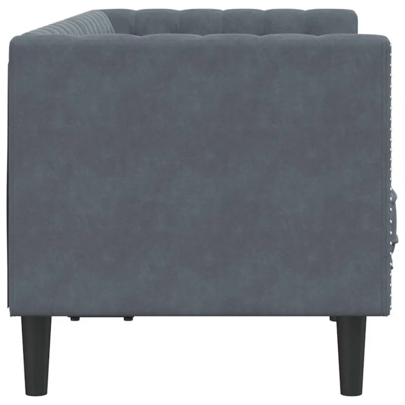 Sofa Tamsiai pilka 174 x 74,5 x 70,5 cm Aksomas