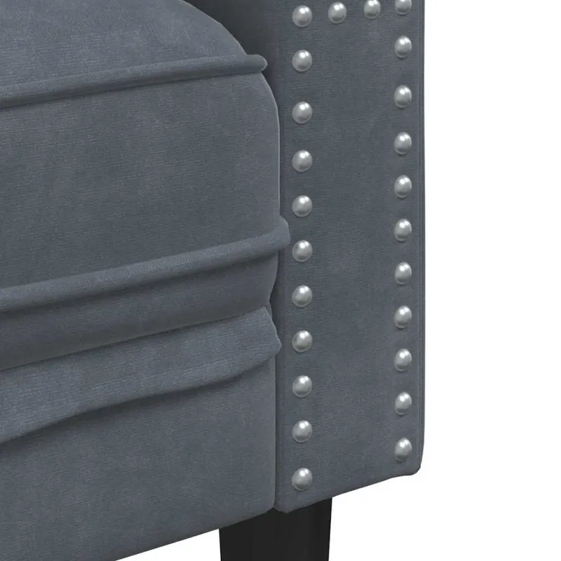 Sofa Tamsiai pilka 174 x 74,5 x 70,5 cm Aksomas