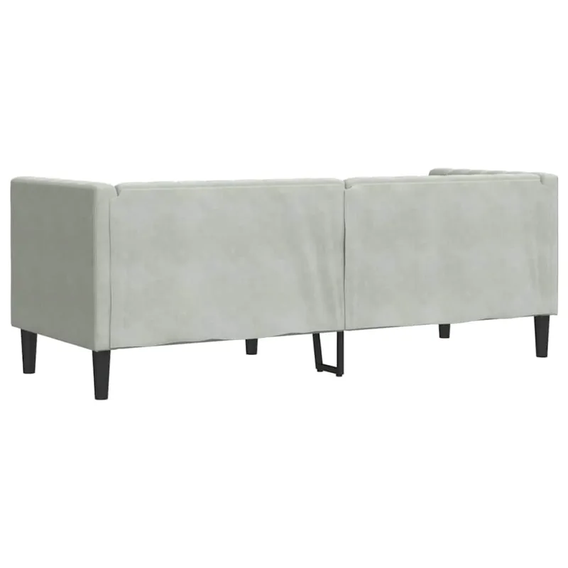 Sofa Šviesiai pilka 194 x 74,5 x 70,5 cm Aksomas