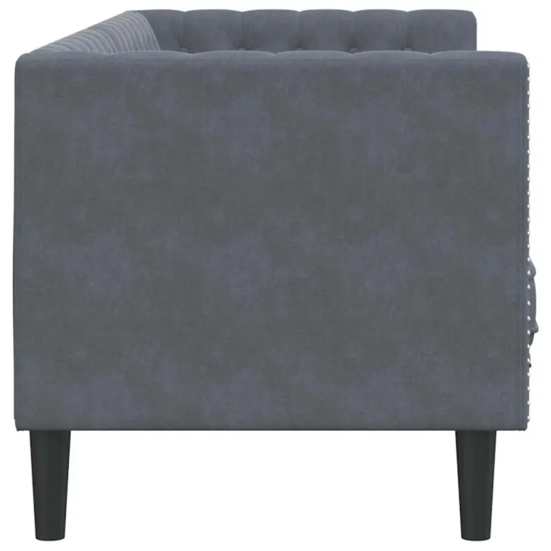 Sofa Tamsiai pilka 194 x 74,5 x 70,5 cm Aksomas