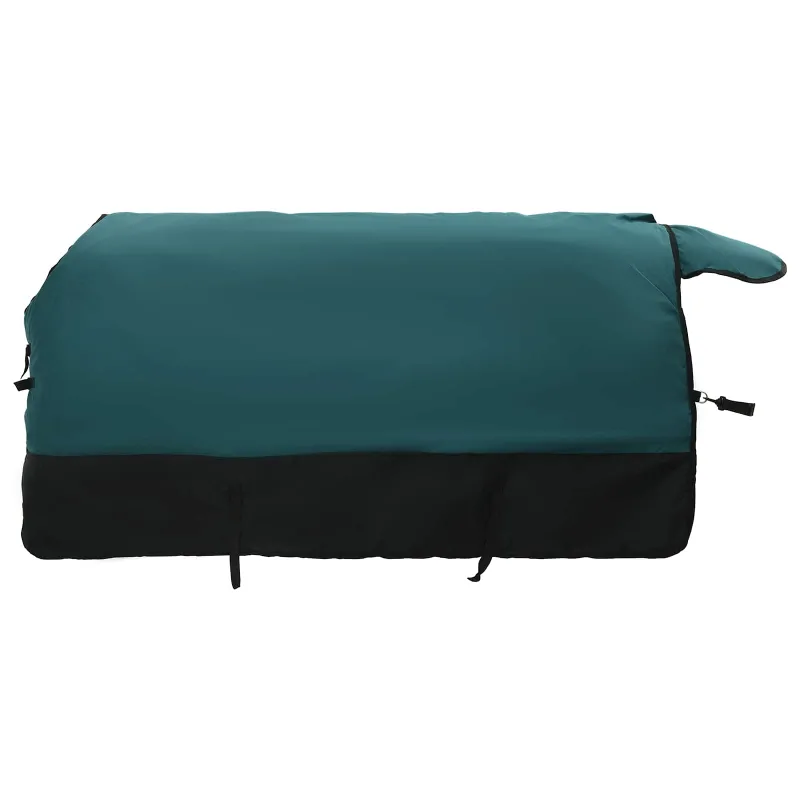 Arklių antklodė Tamsiai žalia ir juoda 85 cm Poliesteris
