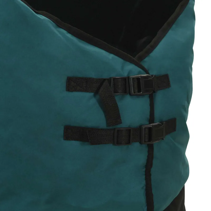 Arklių antklodė Tamsiai žalia ir juoda 155 cm Poliesteris