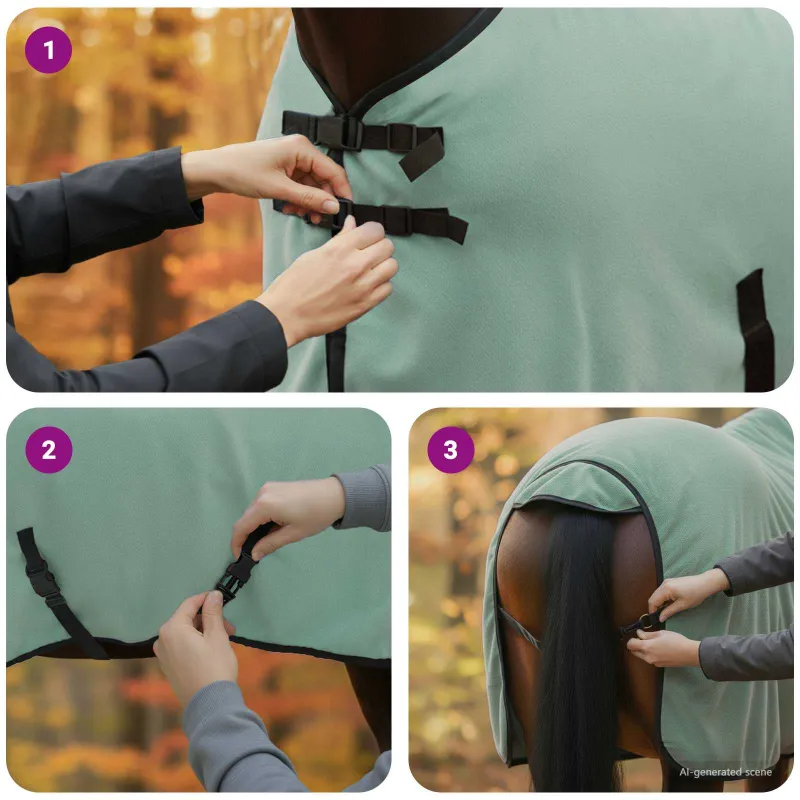 Arklių antklodė Speciali žalia 105 cm Poliesteris