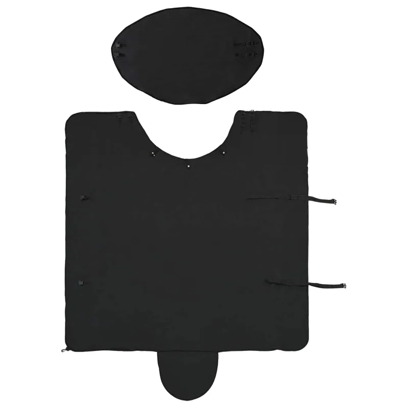 Arklių antklodė Juoda 105 cm Poliesteris