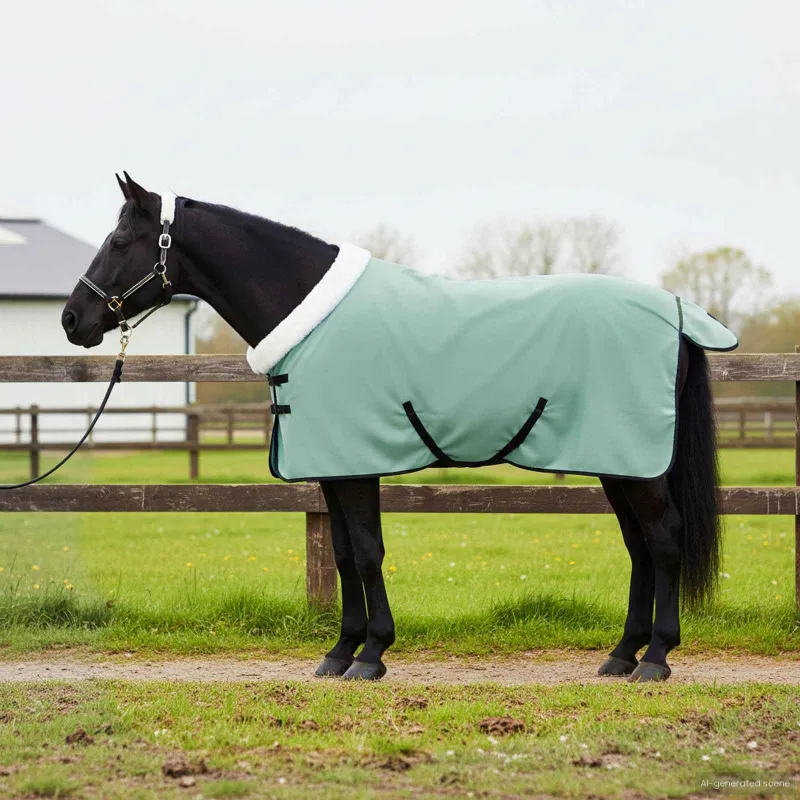 Arklių antklodė Tamsiai žalia 85 cm Poliesterio flisas