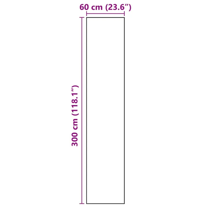 Virtuvės kilimas Balta 300 x 60 cm Aksomas