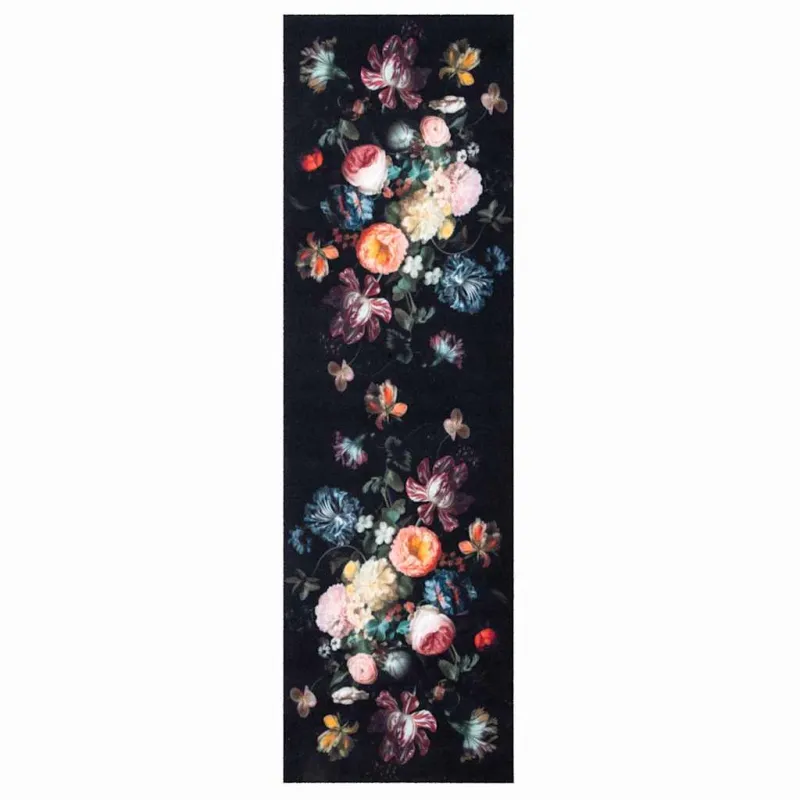 Virtuvės kilimas Juoda 150 x 45 cm Aksomas