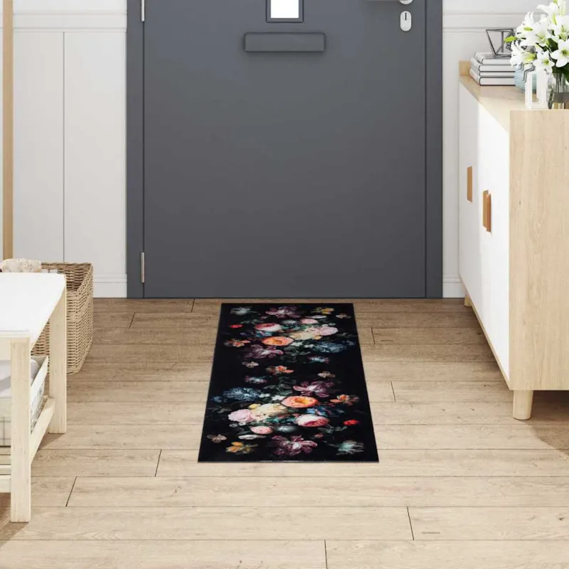 Virtuvės kilimas Juoda 150 x 45 cm Aksomas