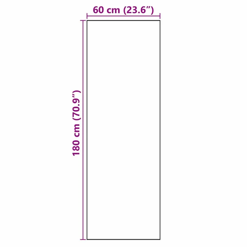 Virtuvės kilimas Juoda 180 x 60 cm Aksomas