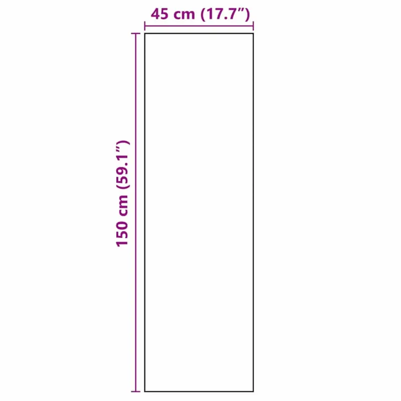 Virtuvės kilimas Juoda 150 x 45 cm Aksomas