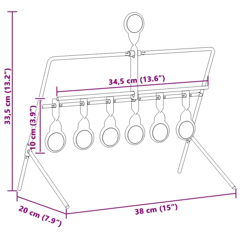 Reguliuojamas taikinys Juoda 38 x 20 x 33.5 cm Plienas
