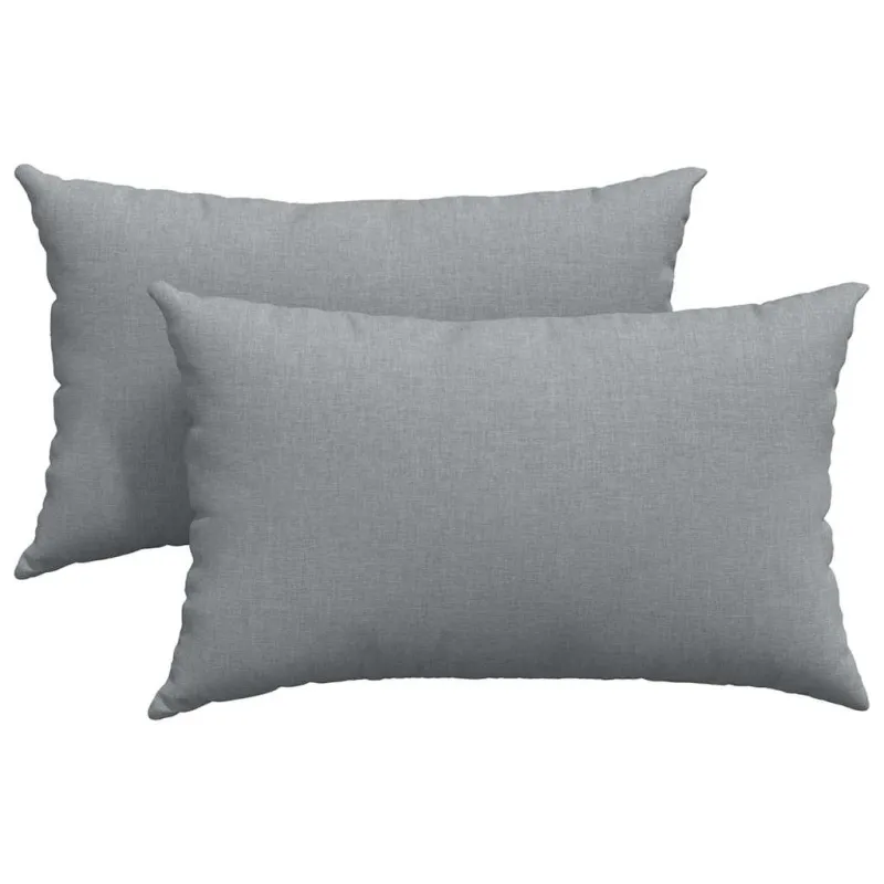 Sofa Pagalvės 2 pcs Šviesiai pilka 50 x 30 cm audinys