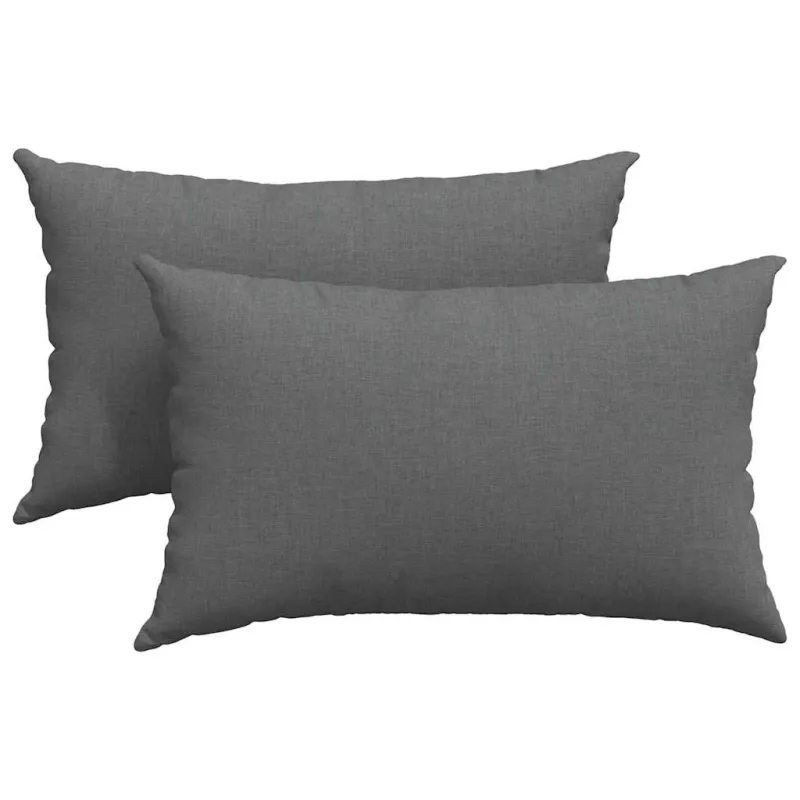 Sofa Pagalvės 2 pcs Tamsiai pilka 50 x 30 cm audinys