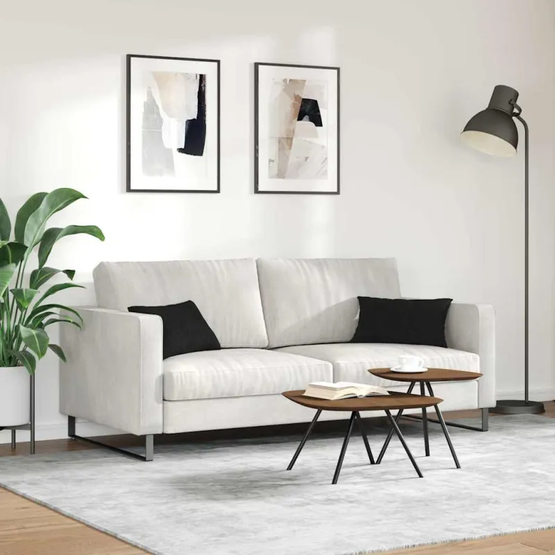 Sofa Pagalvės 2 pcs Juoda 50 x 30 cm audinys