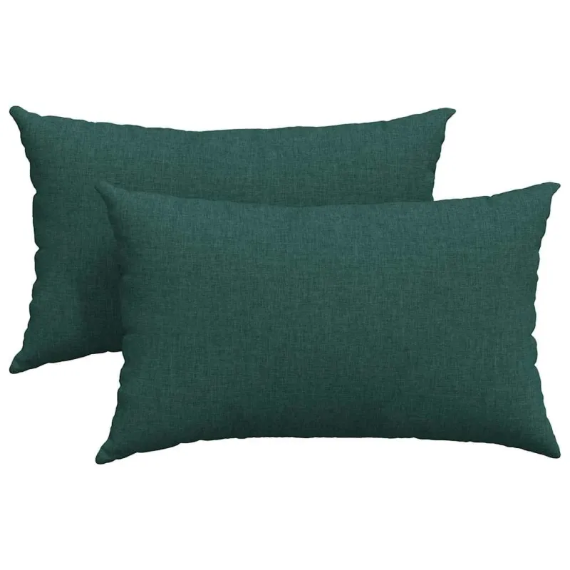 Sofa Pagalvės 2 pcs Tamsiai žalia 50 x 30 cm audinys