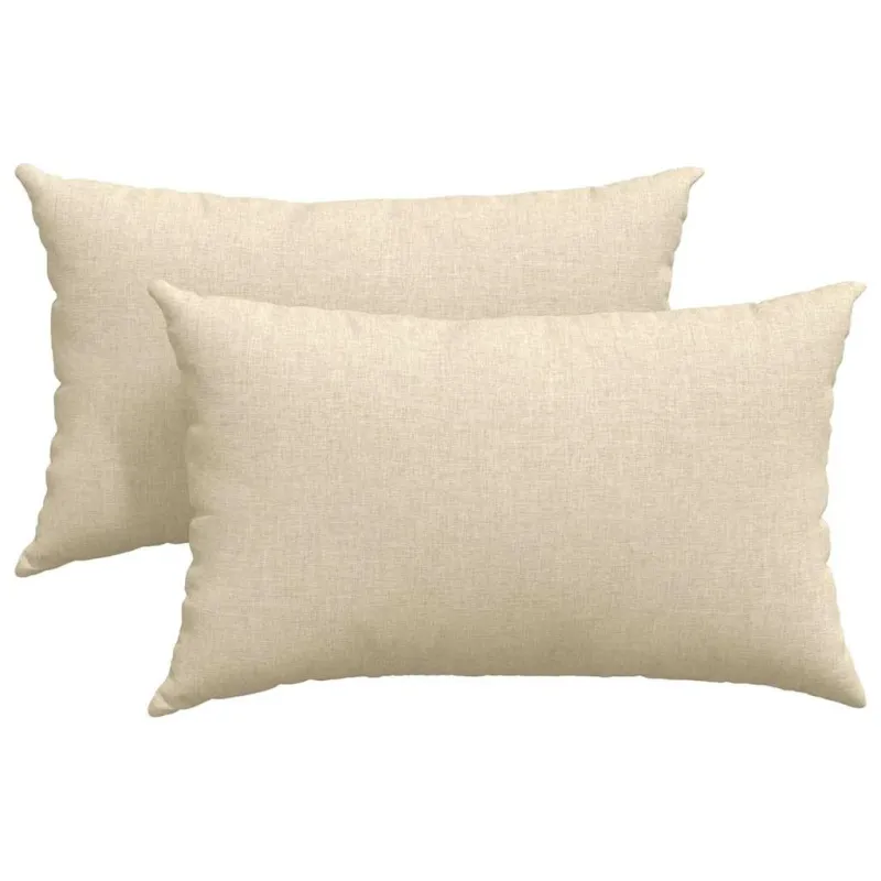 Sofa Pagalvės 2 pcs Kreminė 50 x 30 cm audinys