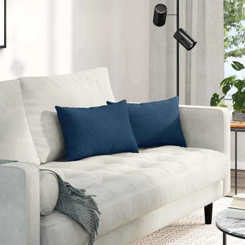 Sofa Pagalvės 2 pcs Mėlyna 50 x 30 cm audinys