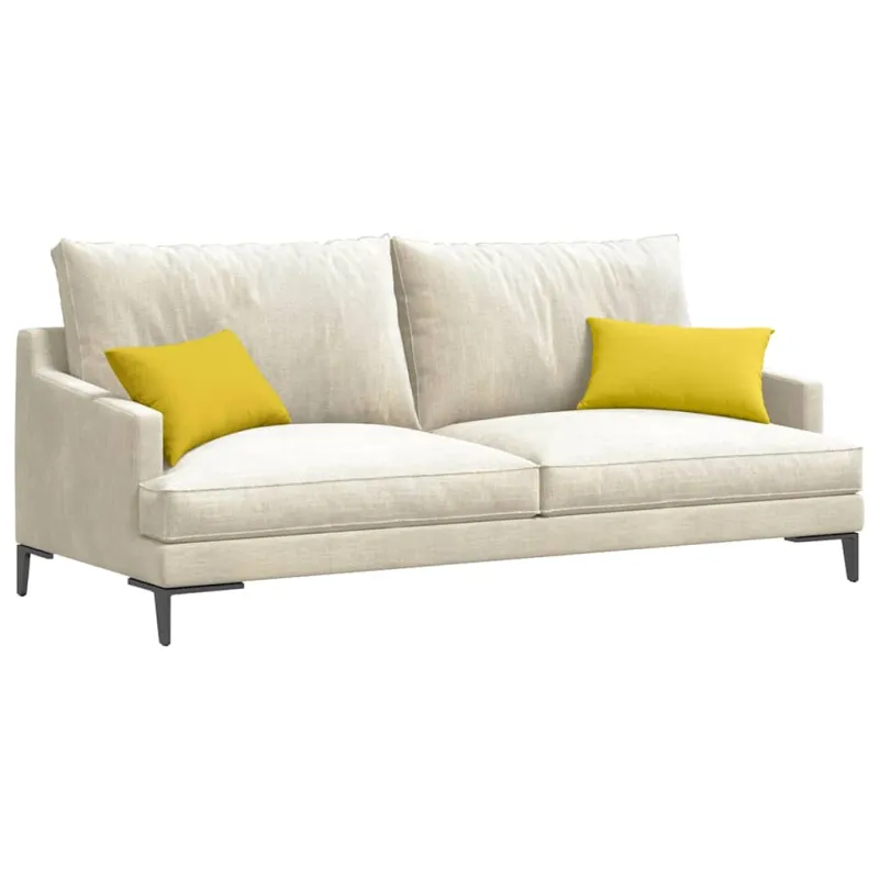 Sofa Pagalvės 2 pcs Šviesi geltona 50 x 30 cm audinys